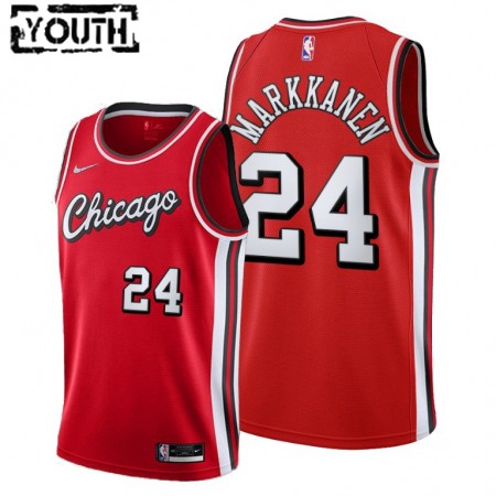 Dres Chicago Bulls Lauri Markkanen 24 Nike 2021-22 City Edition Throwback Swingman - Dječji